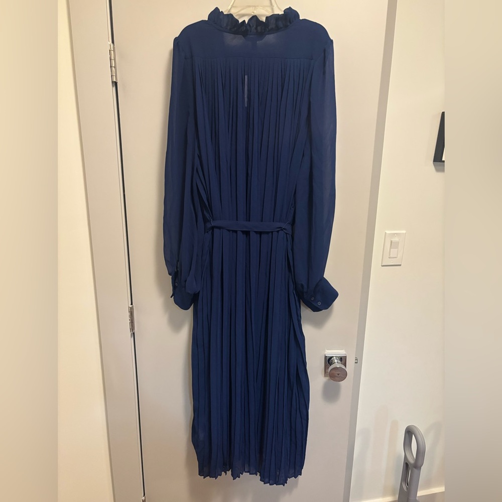Banana Republic Factory XL Tall Navy Chiffon Dress - Picture 7 of 10